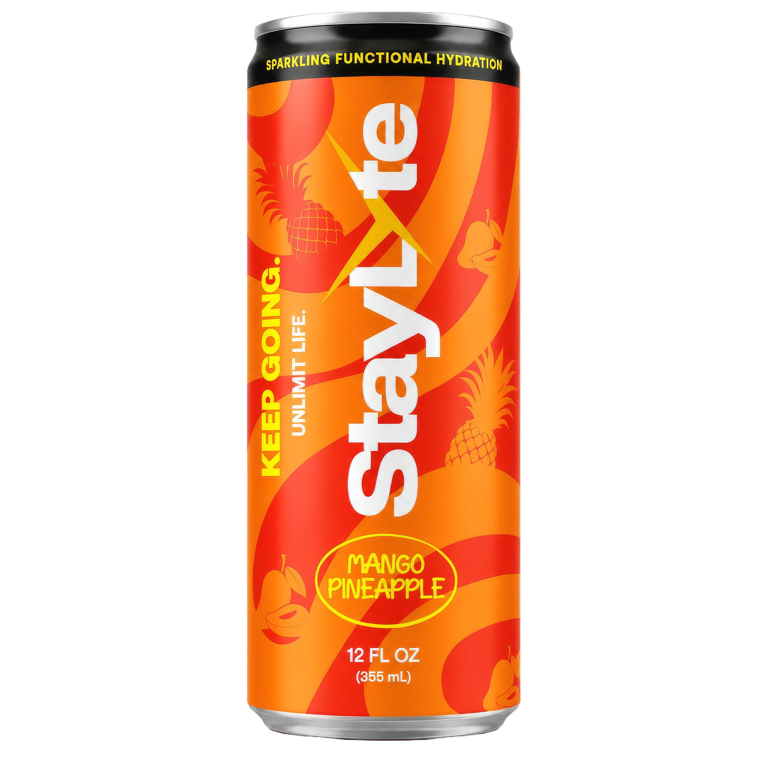 StayLyte Mango Pineapple sparkling functional hydration can